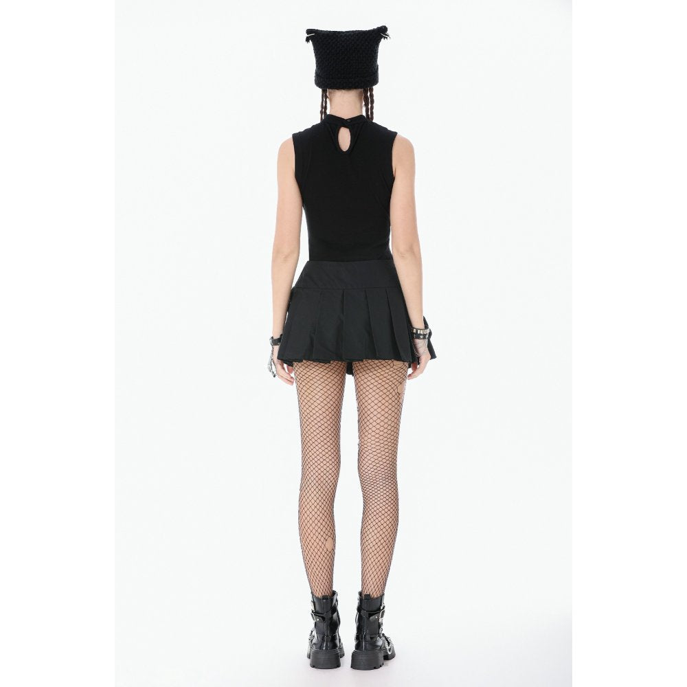 Dark In Love Mina Punk Metal Knit Hat – Cat Ear Gothic Winter Beanie