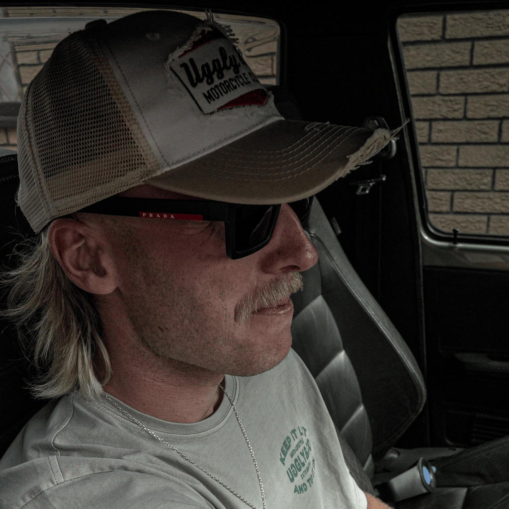 Uggly & Co Original Diamond Trucker Hat – Distressed Vintage Mesh Cap