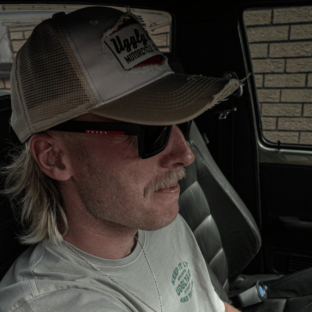 Uggly & Co Original Diamond Trucker Hat – Distressed Vintage Mesh Cap