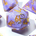 Lunari Whisper | Sharp Edge Dice | Resin | 7 Piece Set