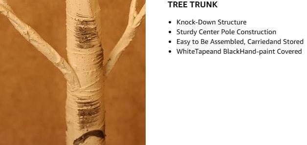 EAMBRITE LED Birch Tree Set 5FT & 6FT | Warm White Twig Trees