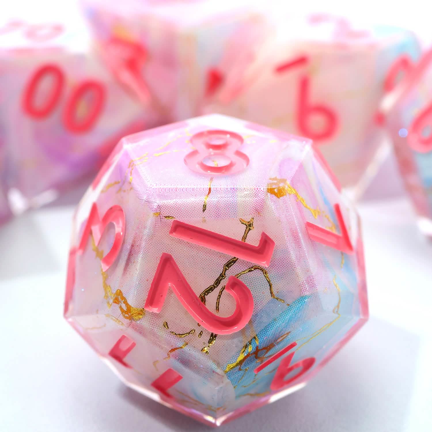 Lunaris Drift | Sharp Edge Dice | Resin | 7 Piece Set