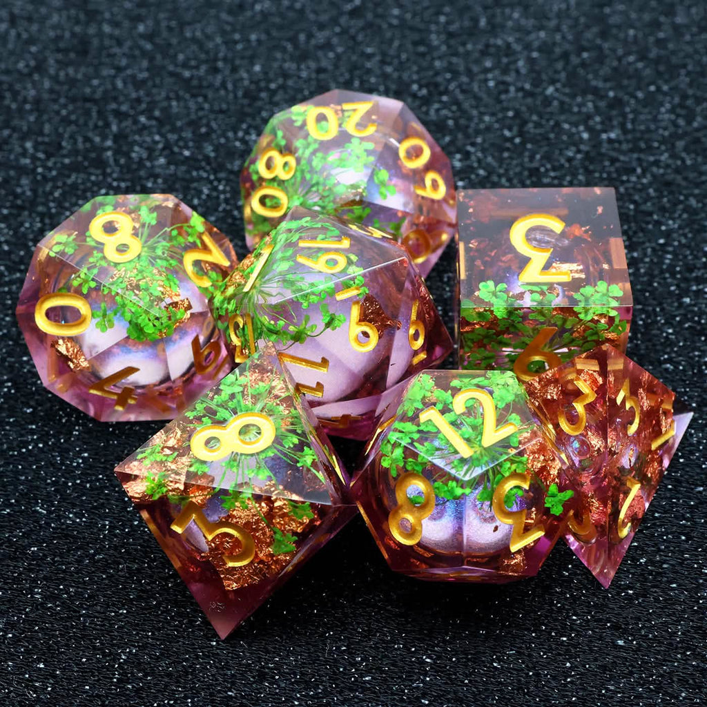 Potion of Vitality | Sharp Edge Dice | Resin | 7 Piece Set