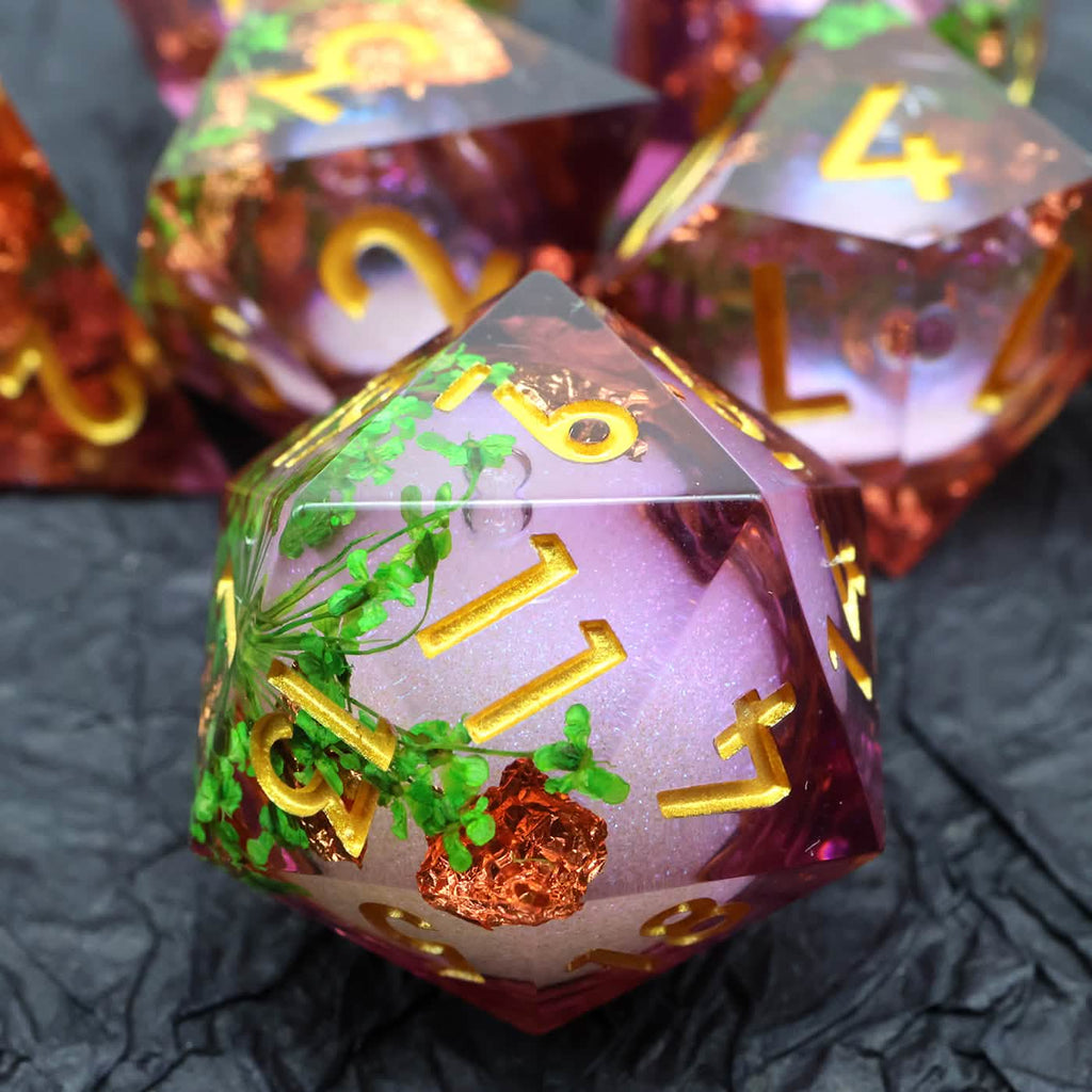 Potion of Vitality | Sharp Edge Dice | Resin | 7 Piece Set