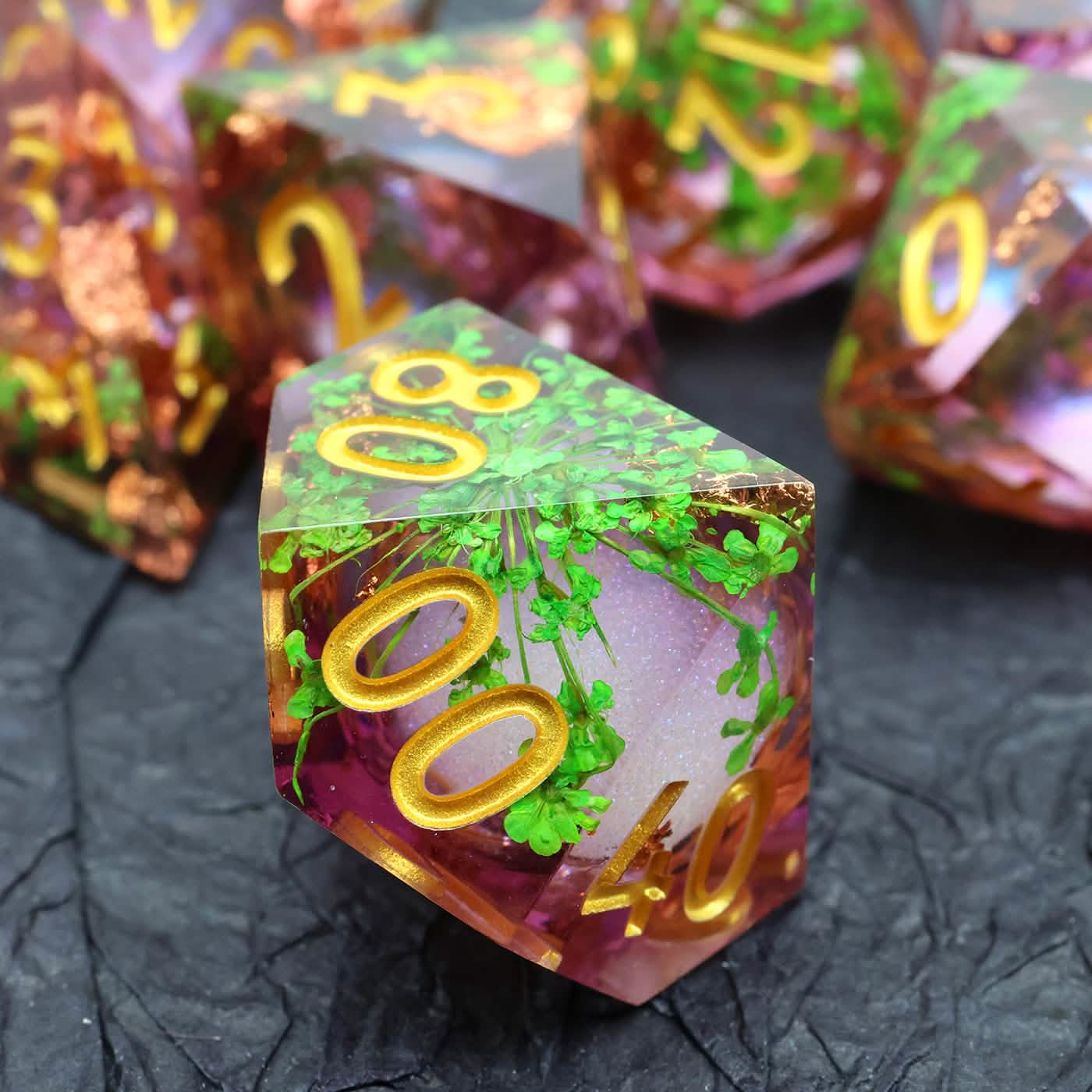 Potion of Vitality | Sharp Edge Dice | Resin | 7 Piece Set