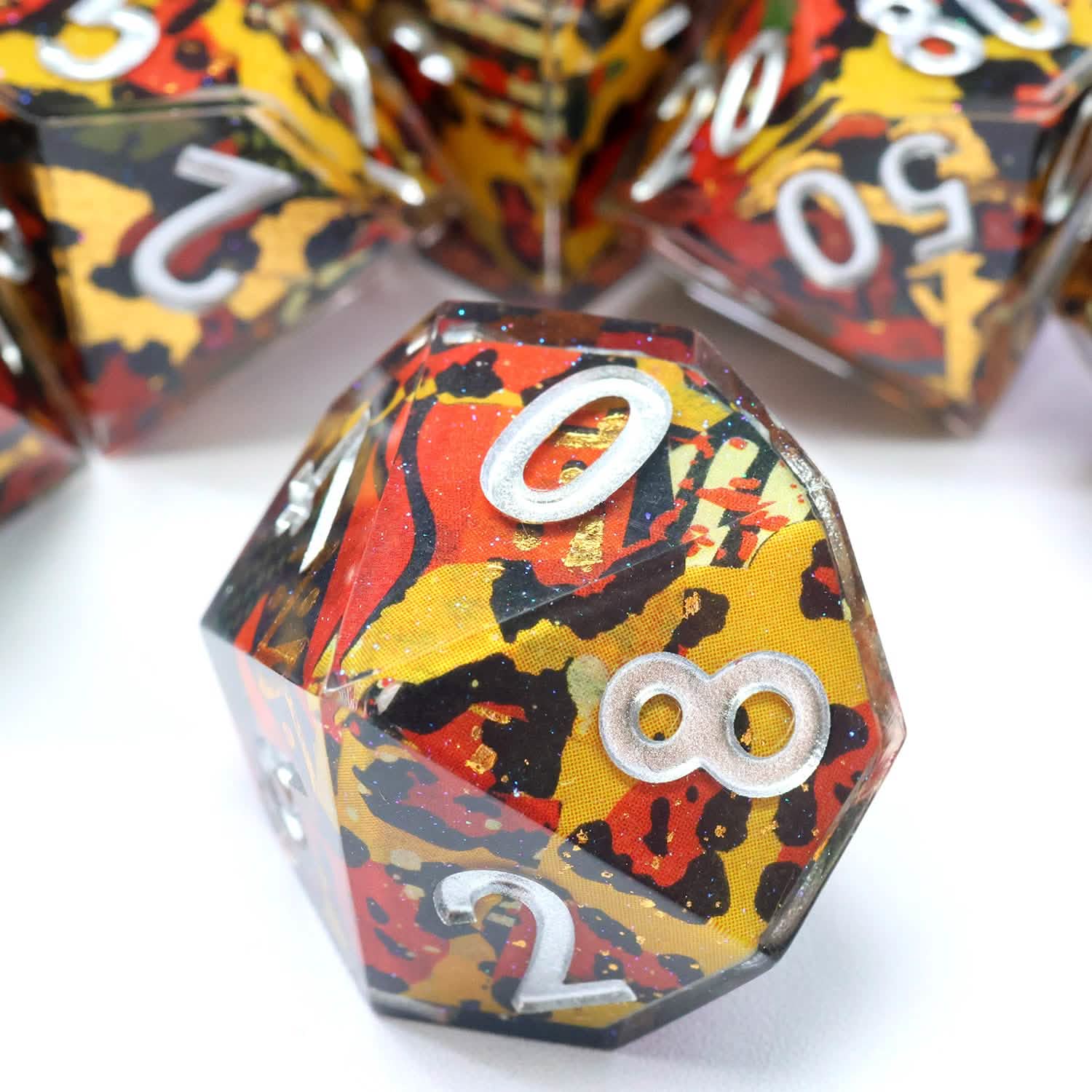 Hexbound Relic | Sharp Edge Dice | Resin | 7 Piece Set