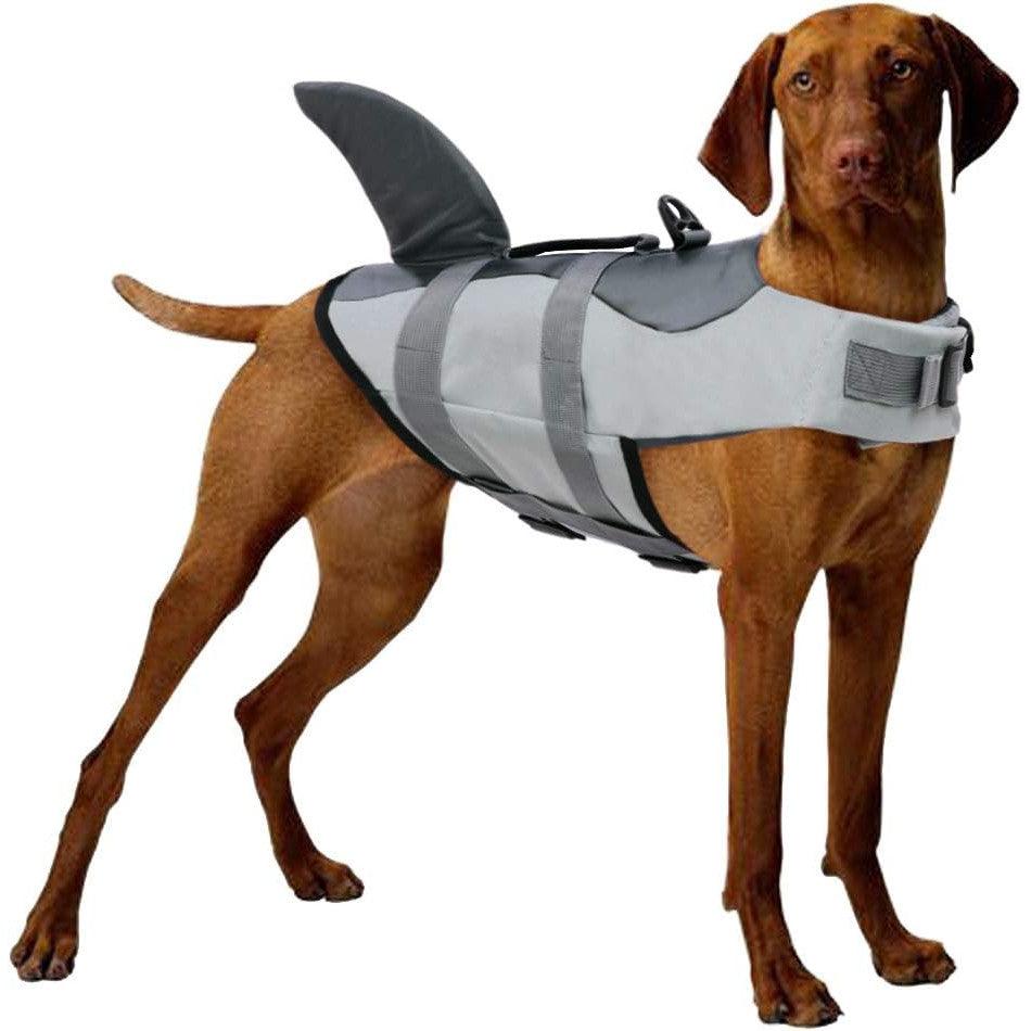 CITÉTOILE Dog Life Jacket – Shark Pet Safety Vest for Swimming, Size L