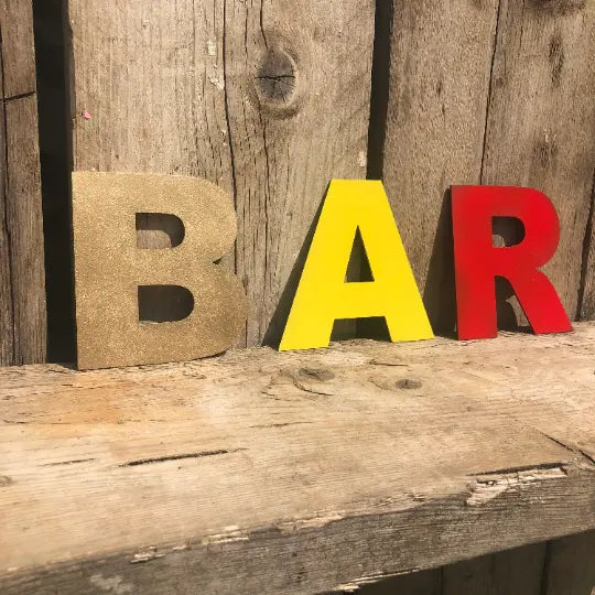 Coloured Metal Alphabet Letters by Rustic Warehouse Norfolk | 5" or 12"