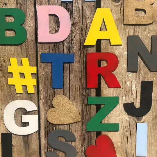 Coloured Metal Alphabet Letters by Rustic Warehouse Norfolk | 5" or 12"