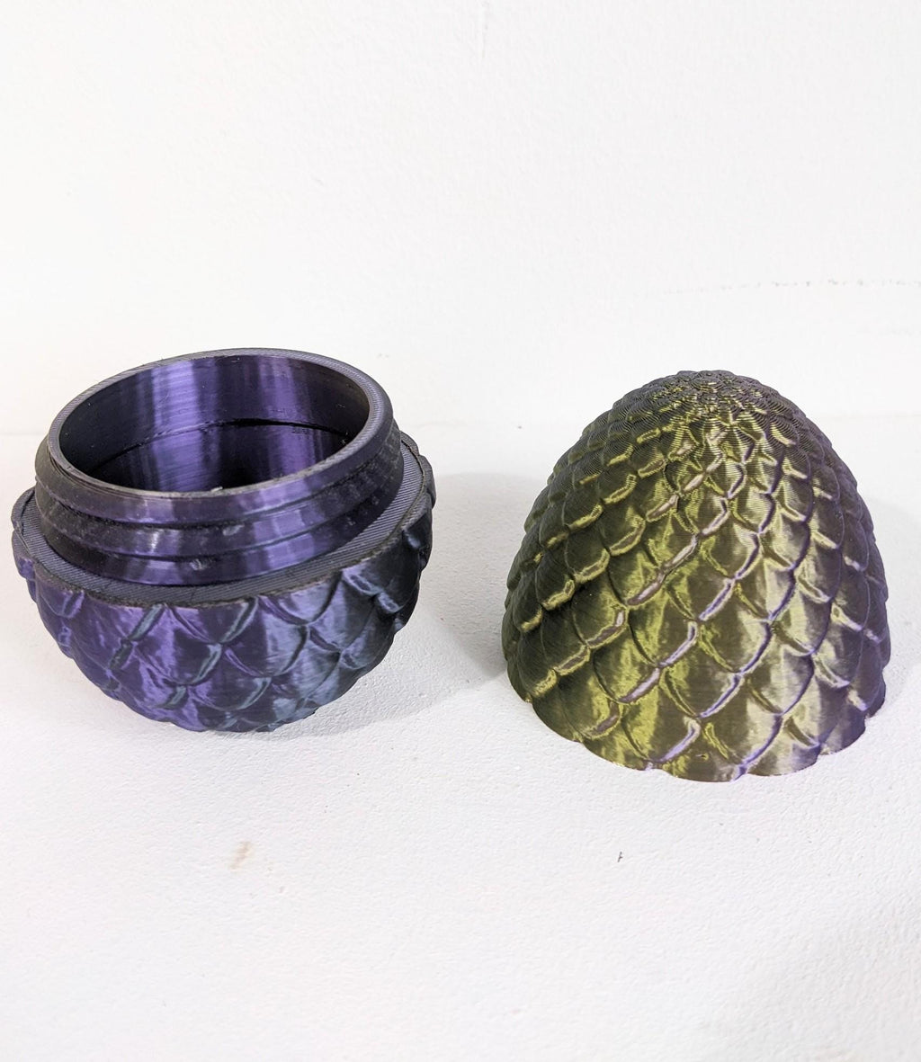 Chaddyverse 3D Printed Articulated Dragon Egg | Silk PLA Storage Case