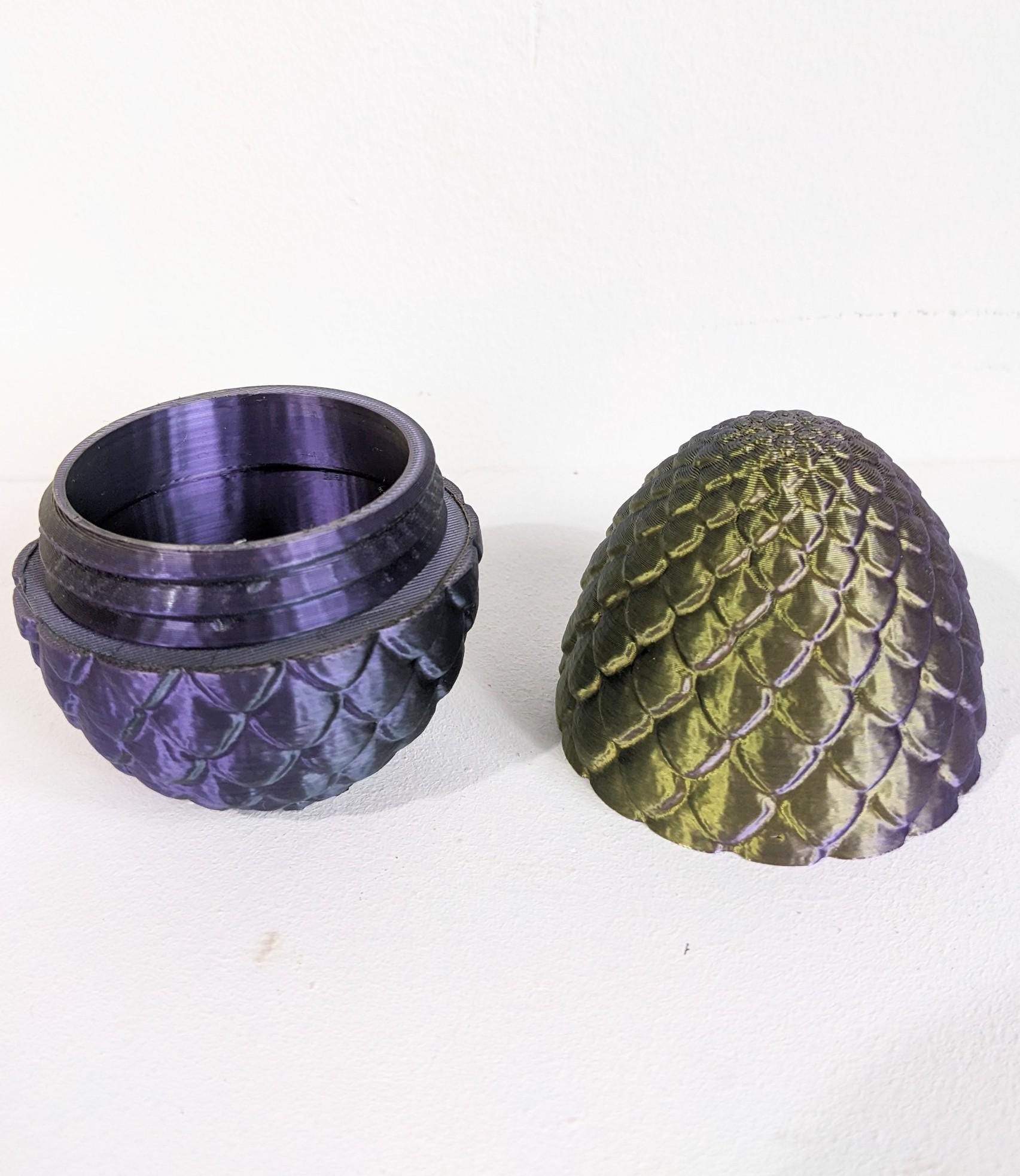 Chaddyverse 3D Printed Articulated Dragon Egg | Silk PLA Storage Case