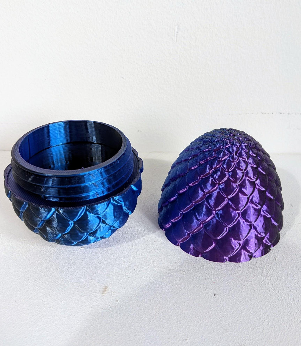 Chaddyverse 3D Printed Articulated Dragon Egg | Silk PLA Storage Case