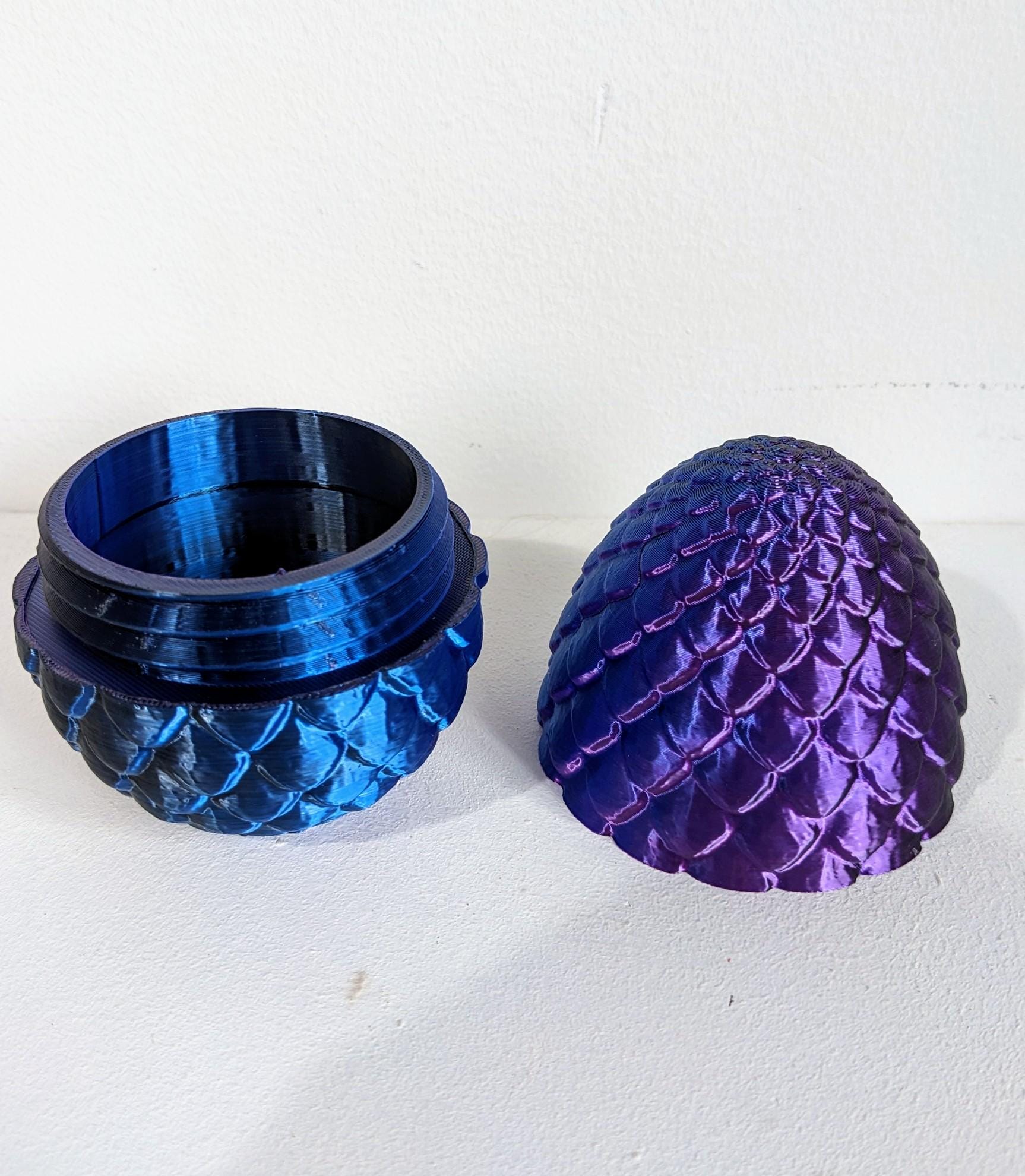 Chaddyverse 3D Printed Articulated Dragon Egg | Silk PLA Storage Case