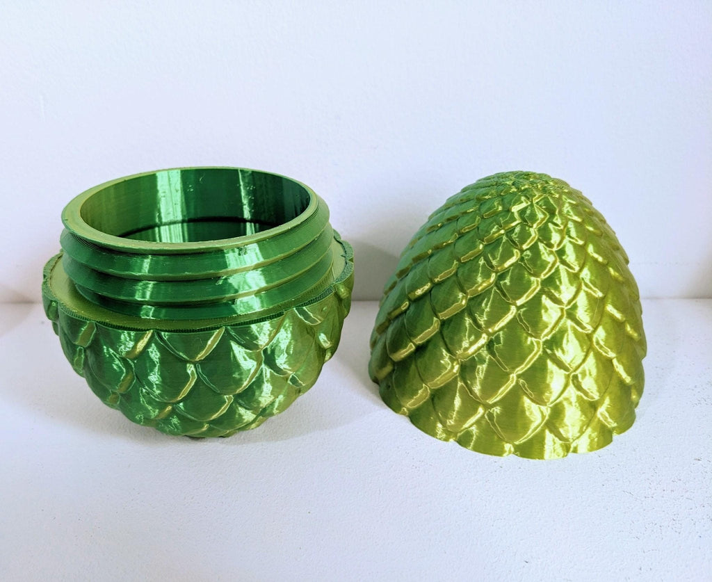 Chaddyverse 3D Printed Articulated Dragon Egg | Silk PLA Storage Case