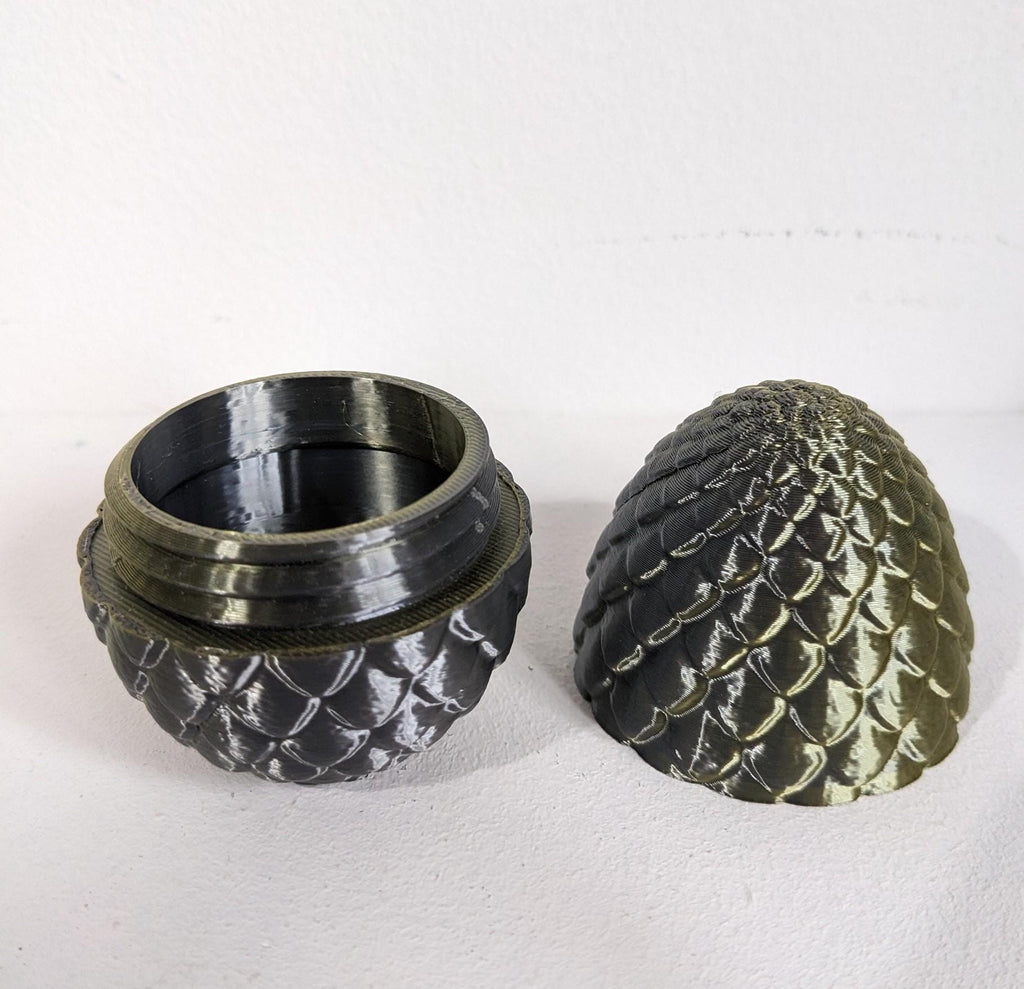 Chaddyverse 3D Printed Articulated Dragon Egg | Silk PLA Storage Case