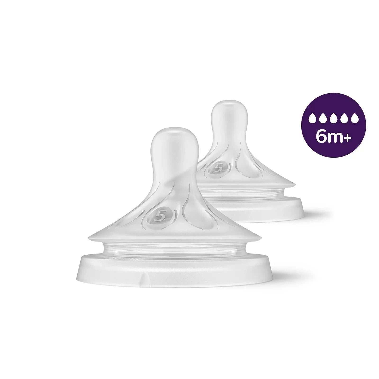 Philips Avent Natural Response Teats Stage 5 (6+ months) Pack of 2
