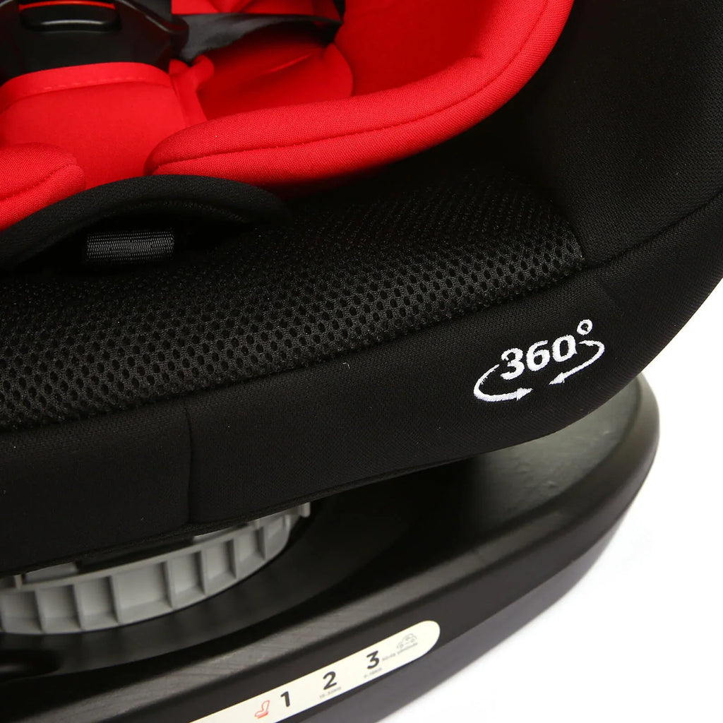 baby plus Orbitfix Group 0+/1/2/3 (Birth to 12 Years) Car Seat - Black Red