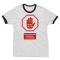 Gothic Attitude Do Not Disturb Red Print Cotton Ringer T-Shirt