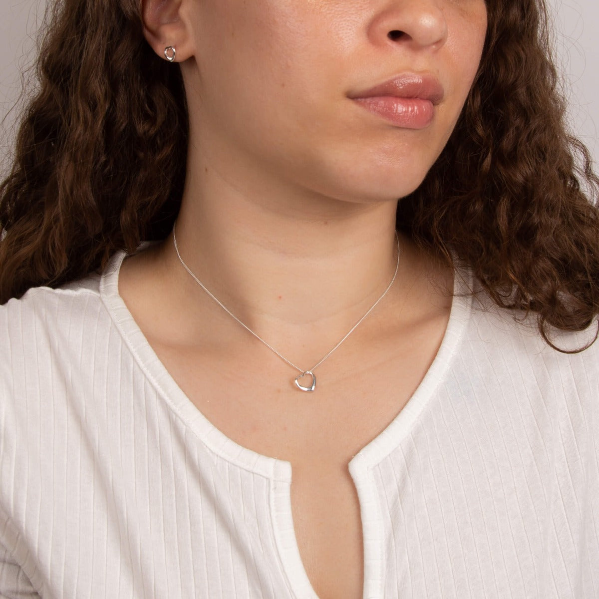 Gecko Jewellery Retail Elegant Heart Pendant - Slip On Silver Necklace
