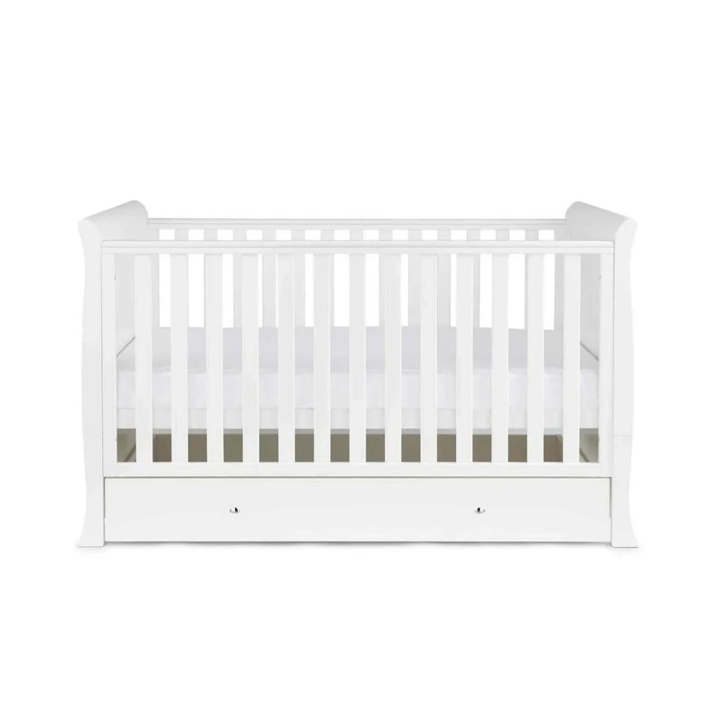Ickle Bubba Snowdon Classic Cot Bed White - Premium Pocket Sprung Mattress