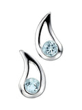 Gecko Jewellery Sterling Silver Teardrop Stud Earrings - Polished Finish