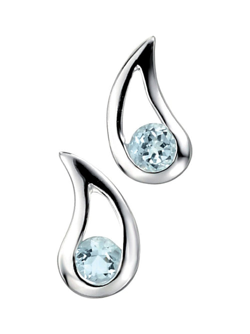 Gecko Jewellery Sterling Silver Teardrop Stud Earrings - Polished Finish