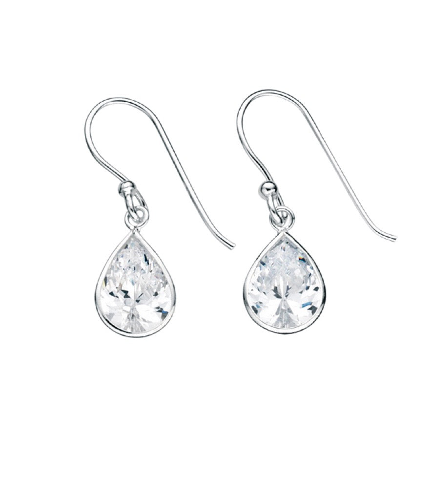 Gecko Jewellery Sterling Silver Teardrop Stud Earrings for Women