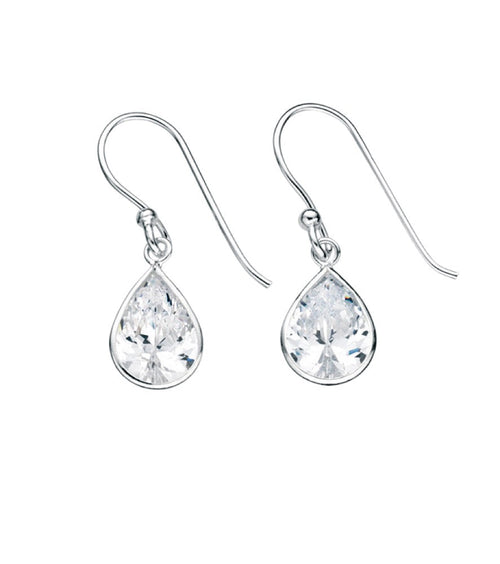 Gecko Jewellery Sterling Silver Teardrop Stud Earrings for Women