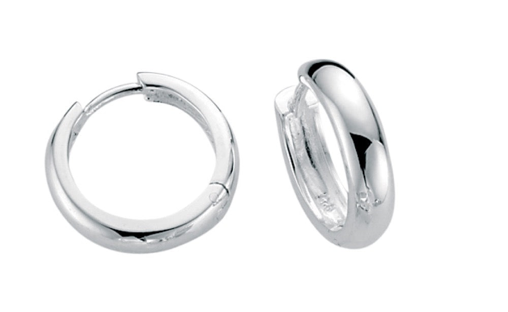 Gecko Jewellery Sterling Silver Polished Hoop Earrings – Classic Style