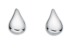 Gecko Jewellery Sterling Silver Small Teardrop Stud Earrings for Women