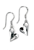 Gecko Jewellery Sterling Silver Heart Drop Earrings for Women