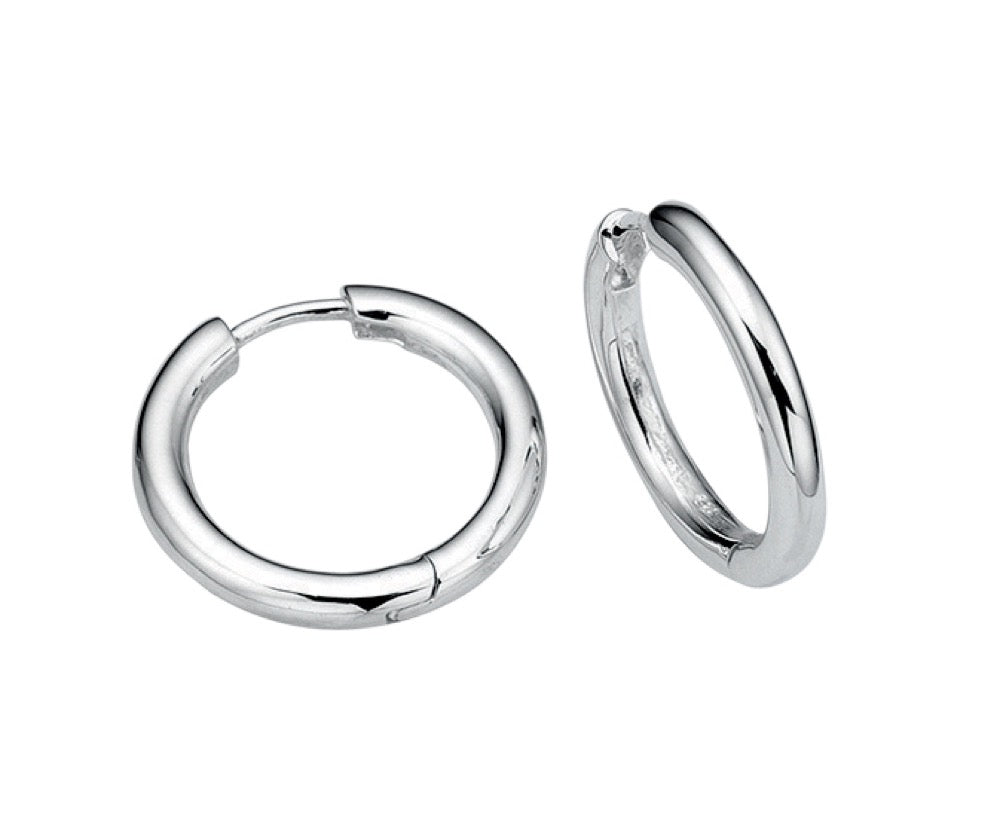 Gecko Jewellery Sterling Silver Huggie Hoop Earrings – Classic Style