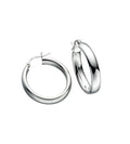 Gecko Jewellery Sterling Silver 20mm Oval Tube Hoop Earrings