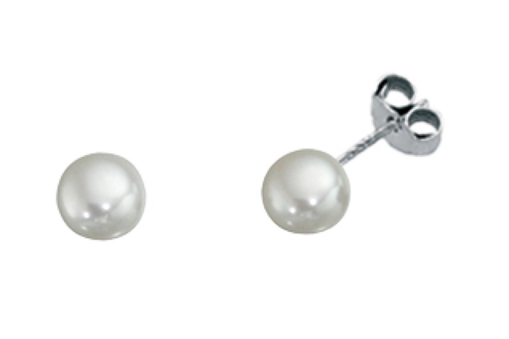 Gecko Jewellery Sterling Silver Freshwater Pearl Stud Earrings
