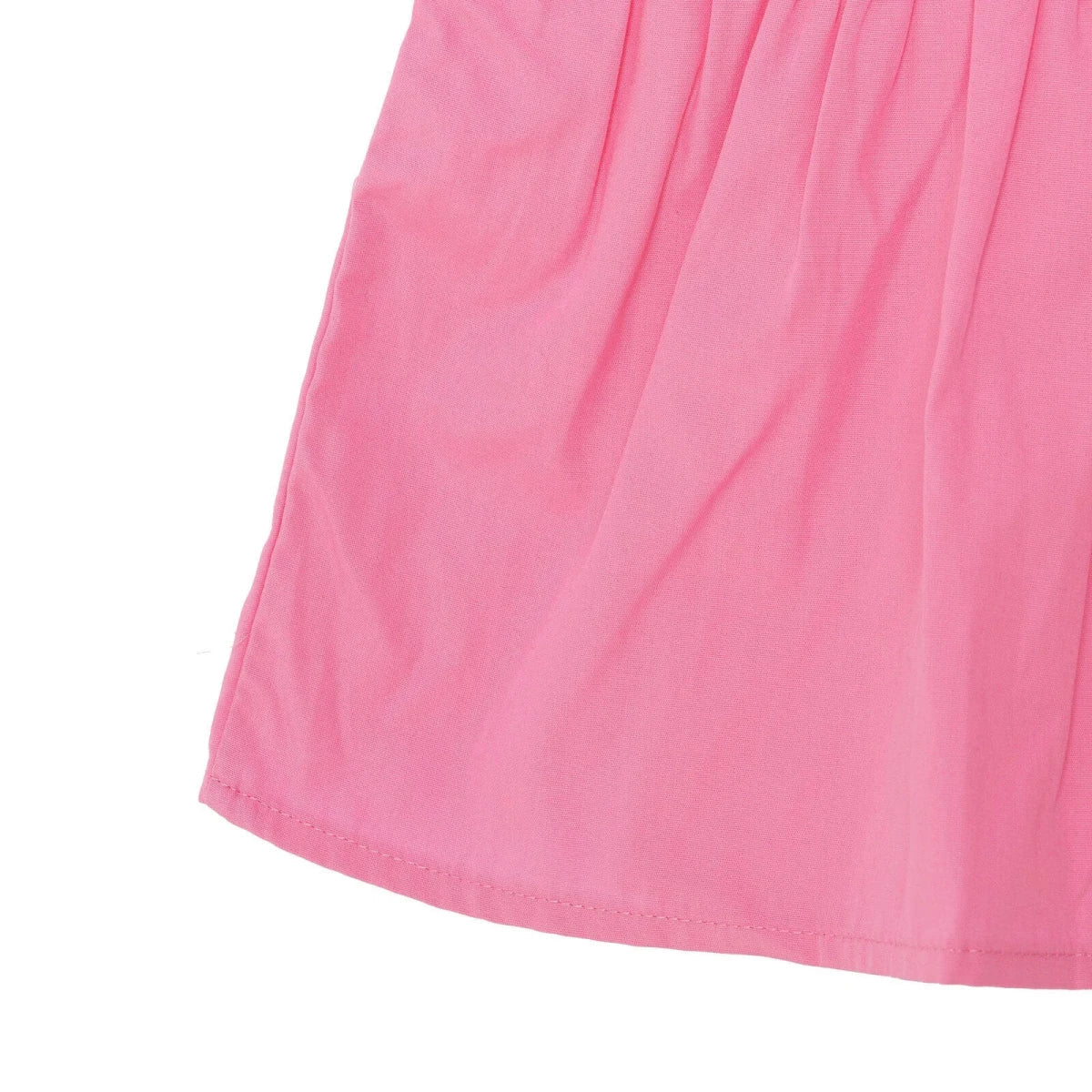 HelloBaby Girls Dress Flower Flower Garden Crew Neck Short Sleeve - Pink
