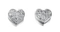 Gecko Jewellery Retail Pave Heart Stud Earrings – Classic Silver Style