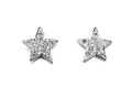 Gecko Jewellery Sterling Silver Star Stud Earrings with Cubic Zirconia