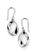Gecko Jewellery Sterling Silver Open Twist Oval Drop Earrings