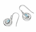 Sky Blue Topaz Double Loop Earrings | Sterling Silver by Gecko Jewellery