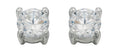 Gecko Jewellery 5mm Round Cubic Zirconia Sterling Silver Stud Earrings