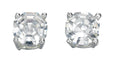 Gecko Jewellery Sterling Silver Faceted Cubic Zirconia Stud Earrings