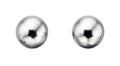 Gecko Jewellery Sterling Silver Plain Ball Stud Earrings for Women