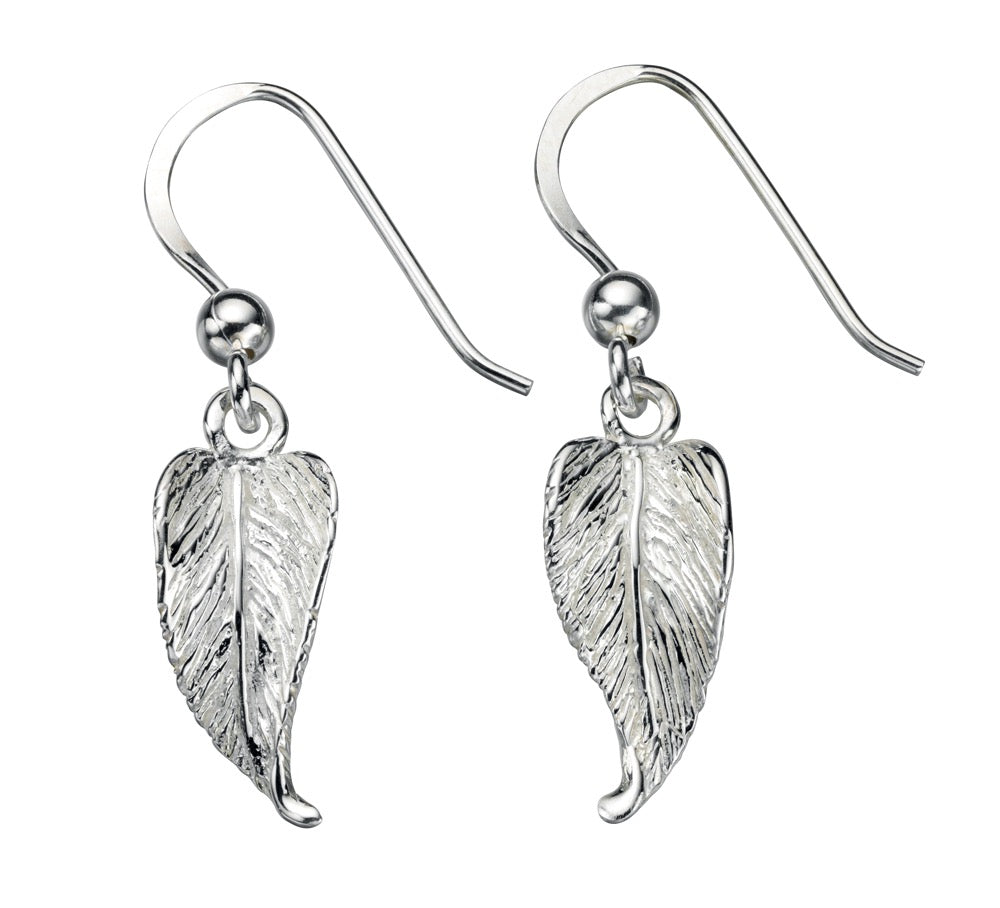 Leaf Drop Earrings by Gecko Jewellery – Nature Inspired Silver Style