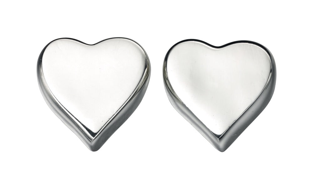 Gecko Jewellery Sterling Silver Heart Stud Earrings for Women