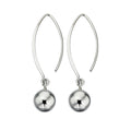 Ball Drop Hook Earrings in Sterling Silver by Gecko Jewellery Retail