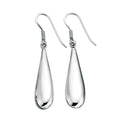 Gecko Jewellery Sterling Silver Plain Organic Drop Earrings for Women