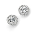 Gecko Jewellery Pave Set Cluster Stud Earrings in Sterling Silver