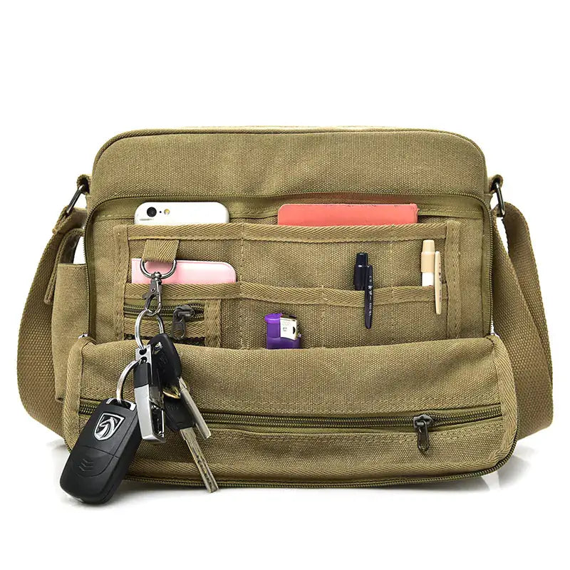 Vintage Canvas Utility Crossbody