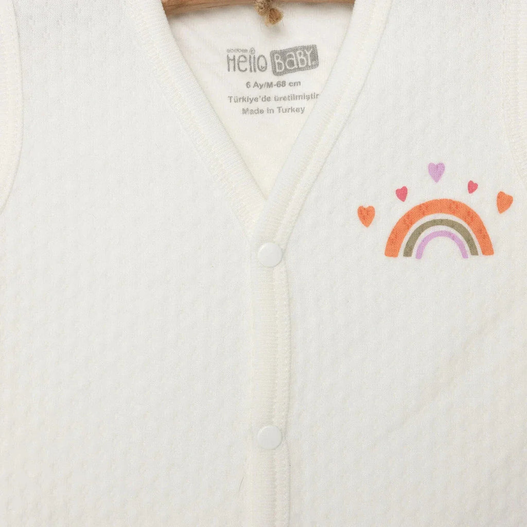 HelloBaby Girl Quilted Vest - Ecru
