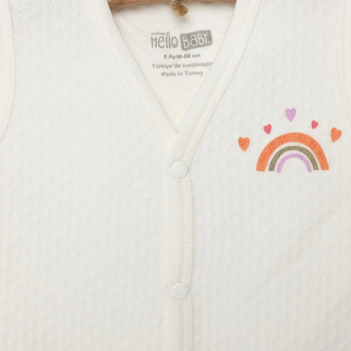 HelloBaby Girl Quilted Vest - Ecru